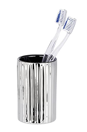 TOOTHBRUSH TUMBLER “ POLARIS RANGE “ SILVER RIFF - CERAMIC