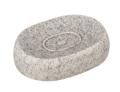 SOAP DISH - PURO - POLYRESIN - LIGHT GREY