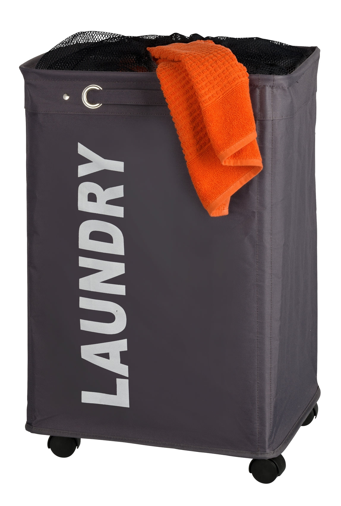 WENKO - Quadro Laundry Basket - Grey 79L