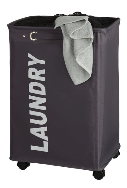 WENKO - Quadro Laundry Basket - Grey 79L