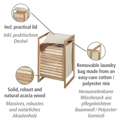 LAUNDRY BIN - ACINA RANGE - ACACIA WOOD