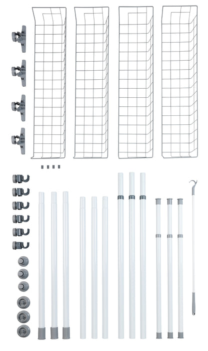 CLOTHING ORGANIZER - ADJUSTABLE TELESCOPIC SYSTEM - HERKULES - DUO - GREY