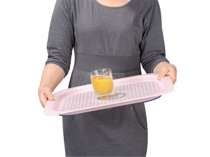 SERVING TRAY - ANTI-SLIP - 31X2X42 - PINK