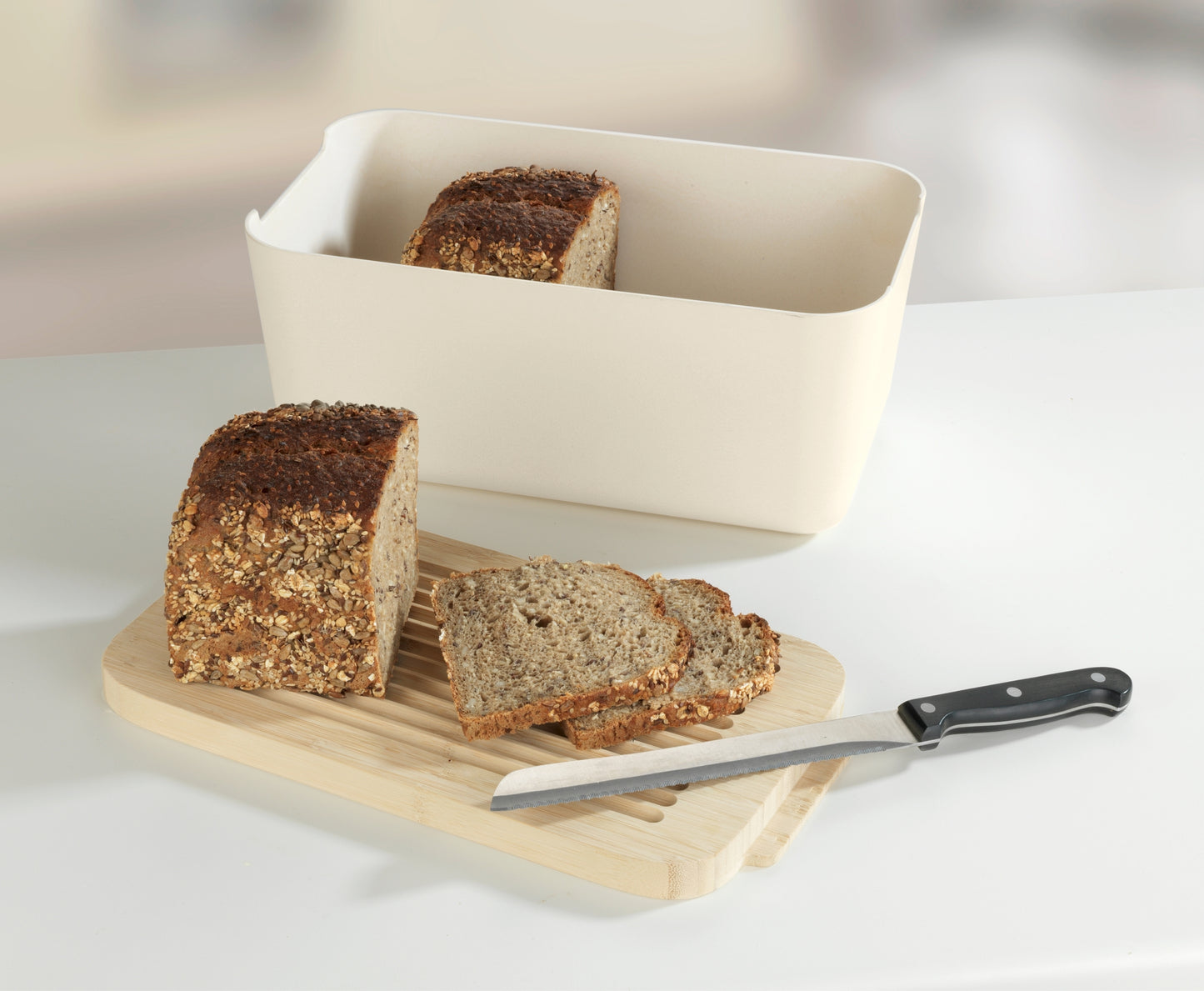 DERRY BREAD BOX - BAMBOO LID & INTEGRATED CUTTING BOARD