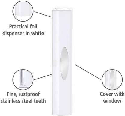 FOIL / CLING WRAP DISPENSER - PERFECT CUTTER 1-CLICK - WHITE