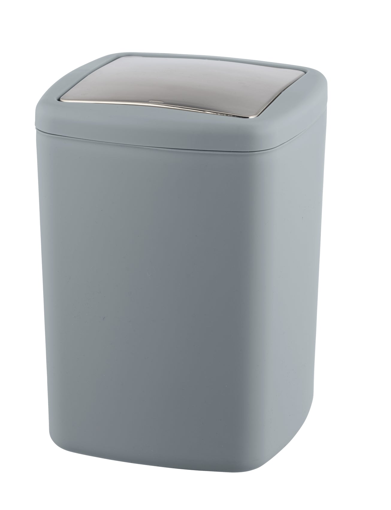 SWING COVER BIN - BARCELONA RANGE - GREY - UNBREAKABLE - 8.5L