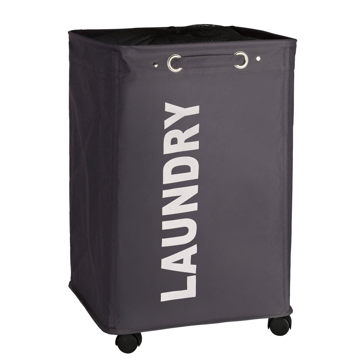 WENKO - Quadro Laundry Basket - Grey 79L